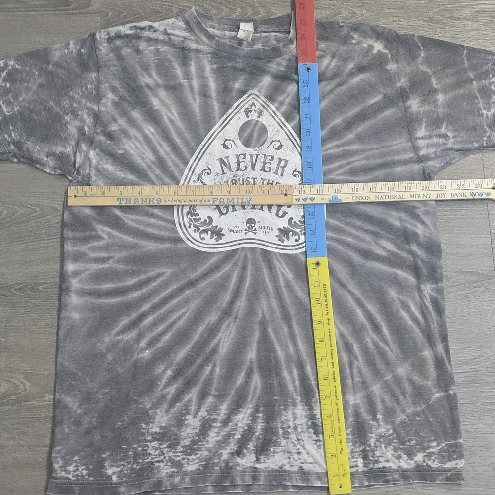 VTG Y2K Ouija Board Planchette Never Trust The Living Colortone Tye Dye Large - Picture 6 of 8